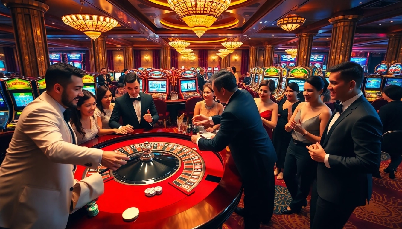 Players engage in a thrilling casino game at https://bl-555.io/, highlighting excitement and diverse gambling options.