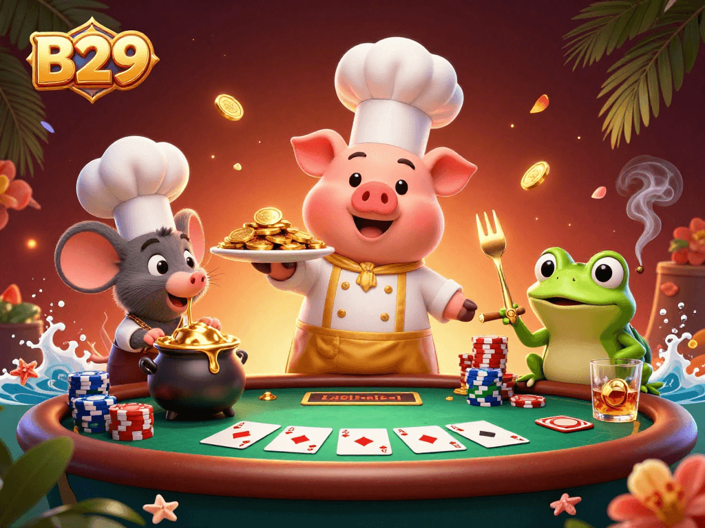 Engage with B29's exciting gaming world through vibrant characters and dynamic scenes.