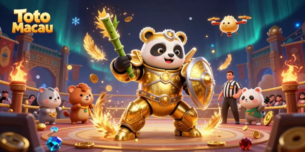 Toto Macau mempersembahkan pertarungan spektakuler di arena dengan panda robotik dan penggemar hewan.
