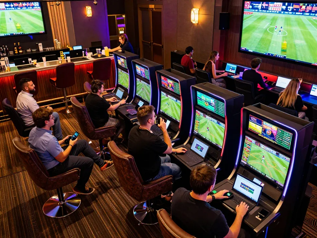 RIKBET users placing bets in an engaging sports betting environment, showcasing excitement.