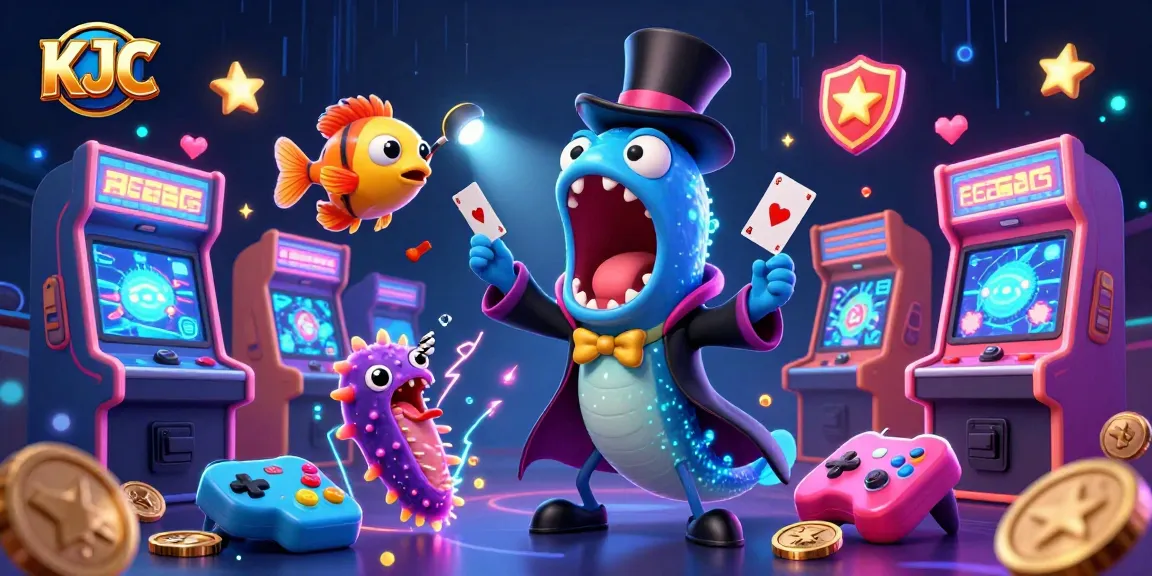 KJC showcases magical card tricks at a vibrant underwater casino with dynamic sea creatures.