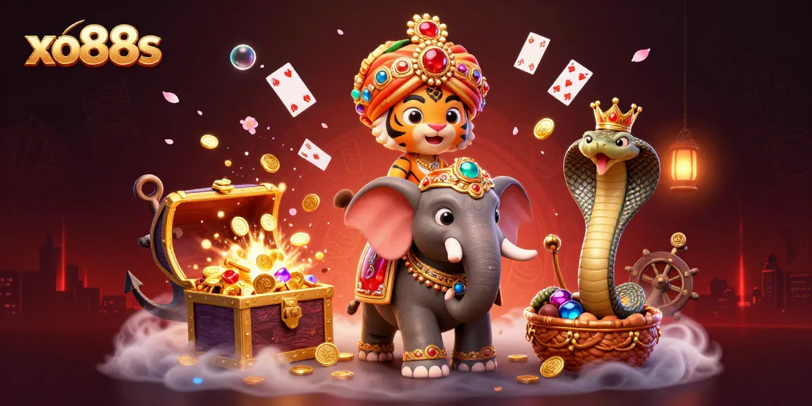 Win big with xo88s in an exciting 3D casino adventure, surrounded by treasures and vibrant details.