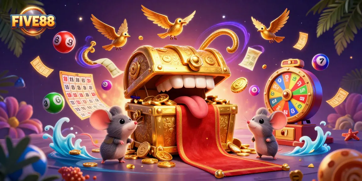 Engage with FIVE88's thrilling online gaming experience featuring vibrant lottery elements.