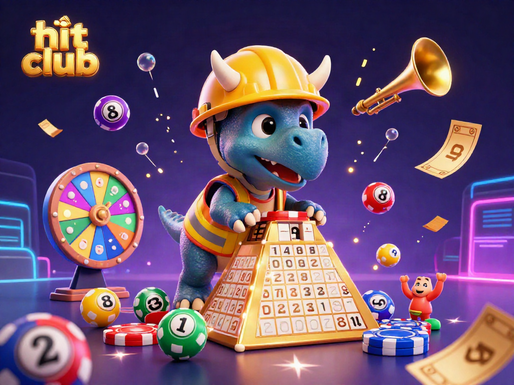 Experience the excitement of tải hit club with dynamic celebrations of games and winnings in this vibrant illustration.