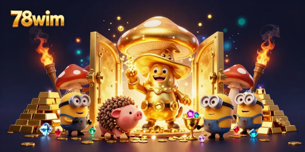 Explore thrilling wins at 78wim, featuring a magician and treasure in a vibrant casino world.