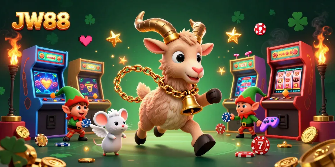 Experience JW88's exciting casino atmosphere with Krampus, an angel mouse, and mischievous gremlins in action.