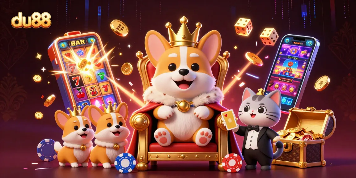 Experience thrilling jackpots with du88 as the royal corgi reigns over vibrant slots and casino games.