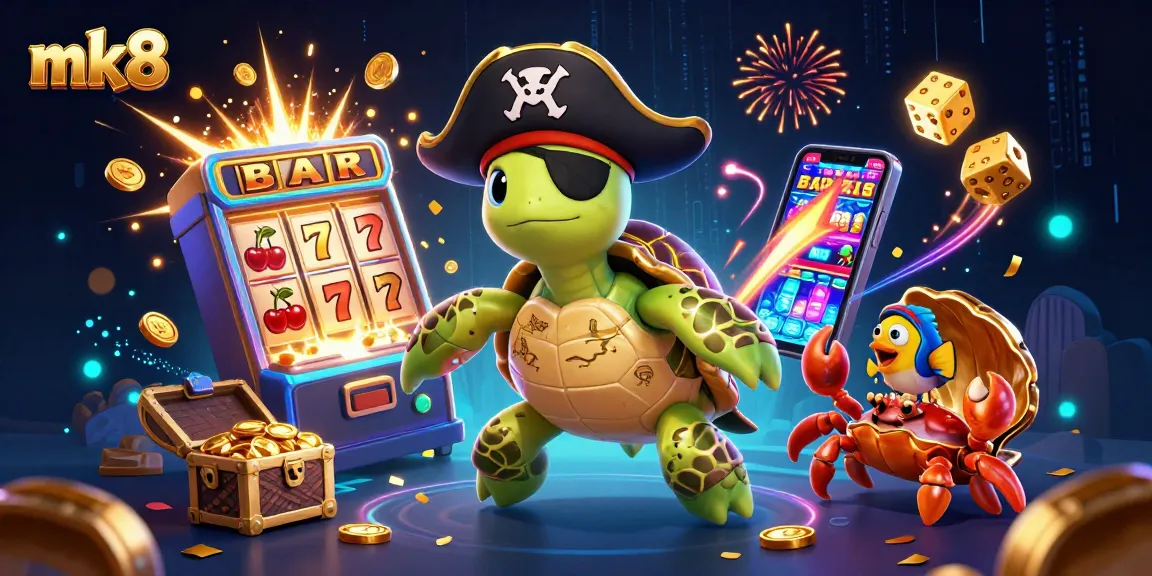 Experience engaging gaming at mk8 with a vibrant treasure scene showcasing jackpot slots and dynamic characters.