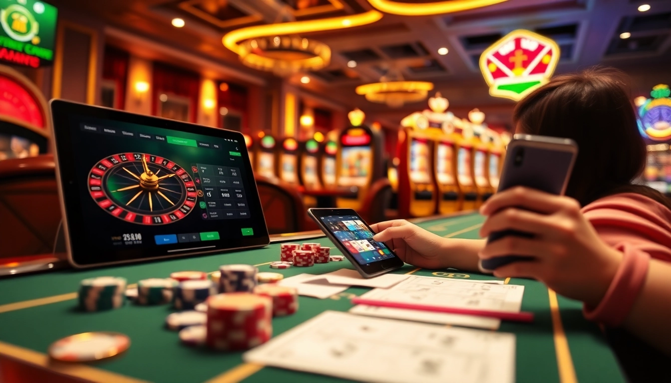 Experience the thrill of online gambling with TRANG CHỦ LUCK8 showcasing vibrant casino games and betting excitement.