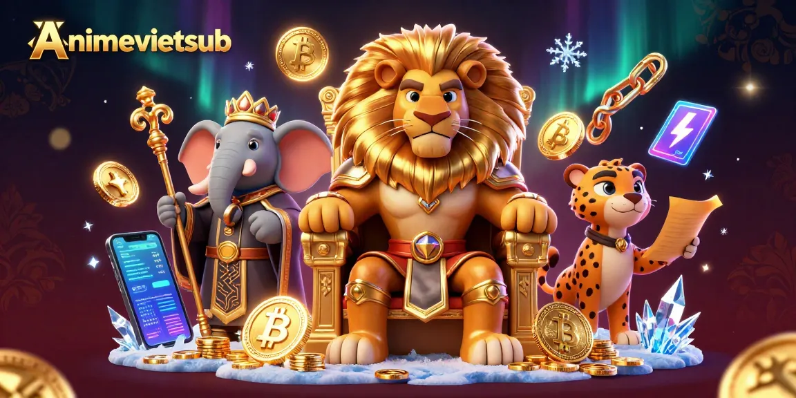 Spin for joy with Animevietsub as the fierce lion king reigns over gold coins and crypto treasures!