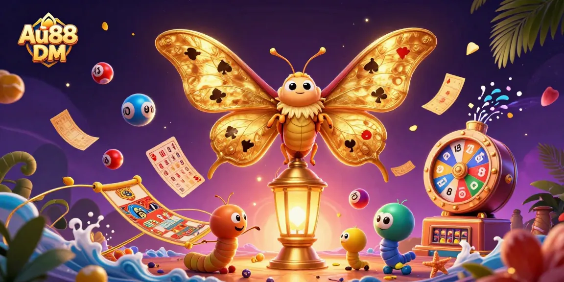Engage in exciting gameplay at Au88 DM with vibrant casino elements in a 3D illustration.