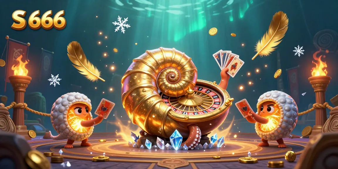 Play at S 666 with a vibrant casino scene featuring an ancient nautilus roulette wheel.