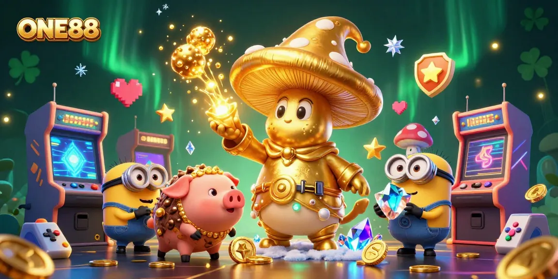 ONE88 elevates your betting experience with a vibrant, magical casino scene.