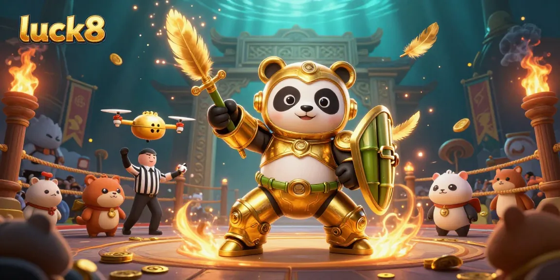 Engage in thrilling gameplay at luck8 with a vibrant arena showcasing dynamic action and cheering fans.